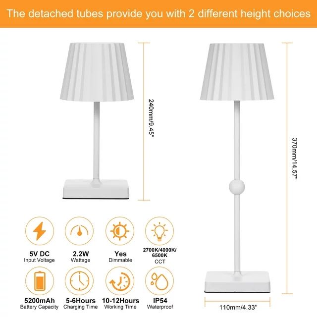 Neoglint Bedside Table Lamp, Touch Control 3 Lighting Modes Stepless Dimmable Desk Lamp for Bedro... | Walmart (US)