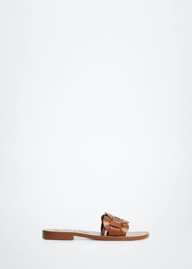 Leather braided sandals | MANGO (UK)