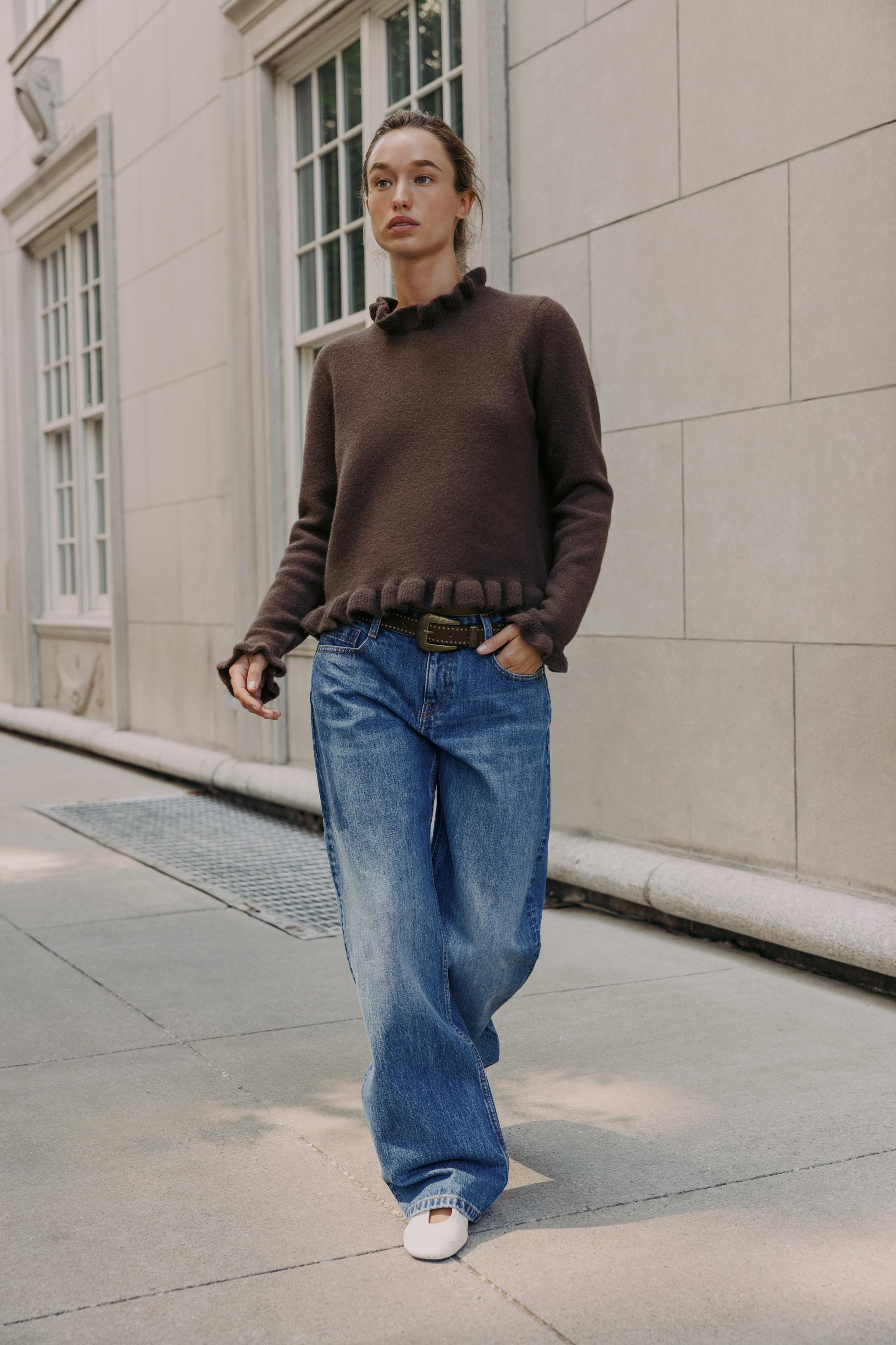 RUFFLED KNIT SWEATER | Zara US