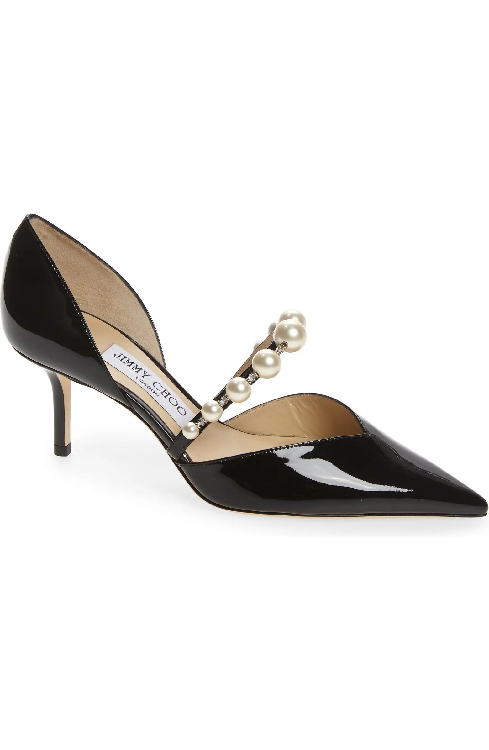 Aurelie Imitation Pearl Strap Pointed Toe Pump (Women) | Nordstrom