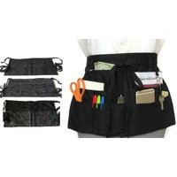 Black Apron With Pockets/Cash Apron/Black Half Apron/Teacher Vendor Waist Apron/Server Zipper Pocket | Etsy (US)