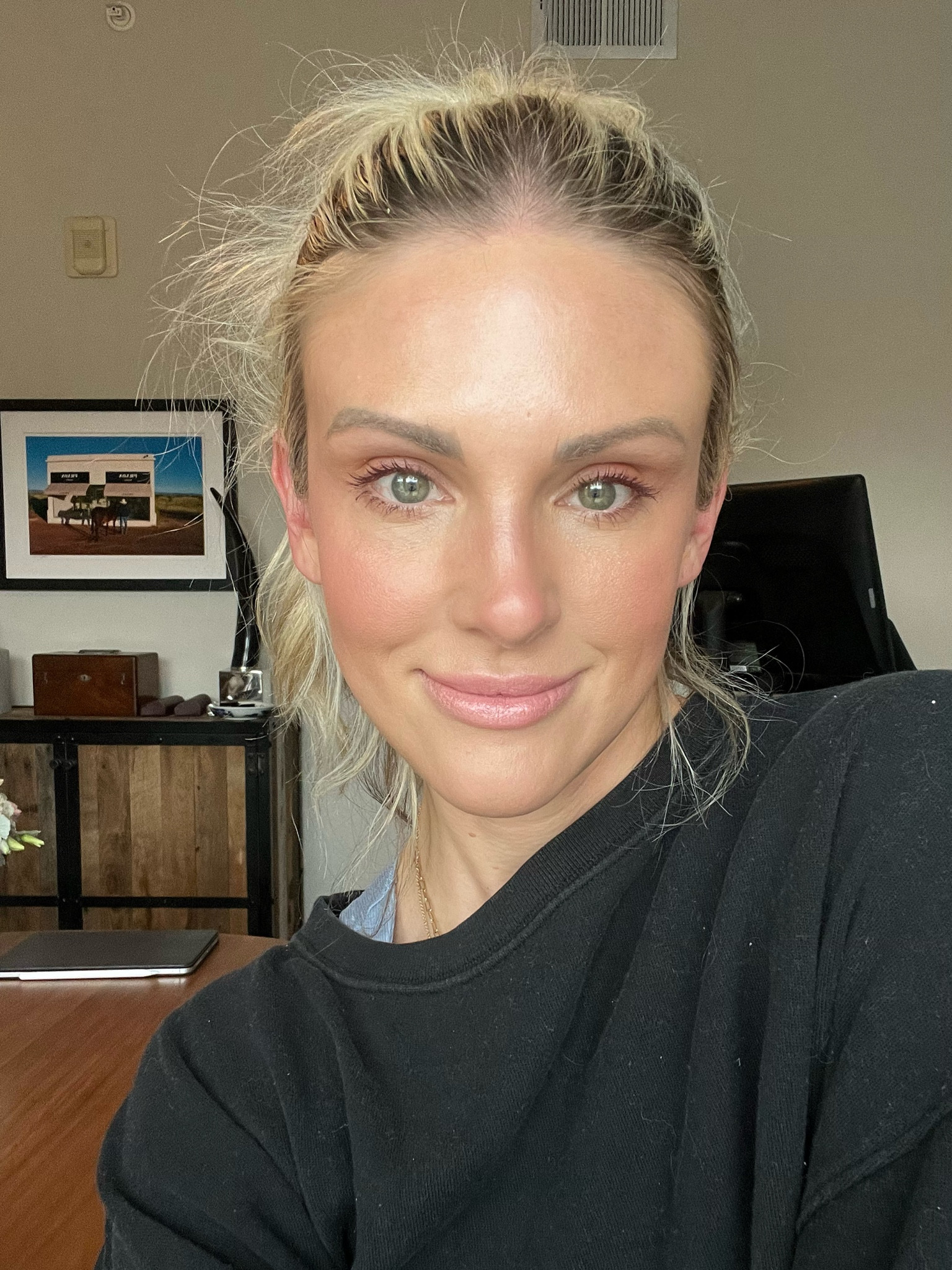 daily makeup routine! 

Charlotte tilbury beautiful skin in 5 neutral
It cosmetics bye bye undereye in medium
Fenty beauty contour stick in truffle
Westman atelier contour stick in biscuit
It cosmetics bye bye pores pressed powder in translucent 
Nars bronzer in laguna matte 
Tarte tartlette eyeshadow palette in toasted - shade latte
Westman atelier blush stick in chouchette
Benefit good proof eyebrow pencil in shade 2.5
Dior glow face palette in 001 universal
L’Oréal voluminous mascara in burgundy 
Lune & Aster tinted lip balm in shade yes we can

#LTKunder50 #LTKSeasonal #LTKbeauty