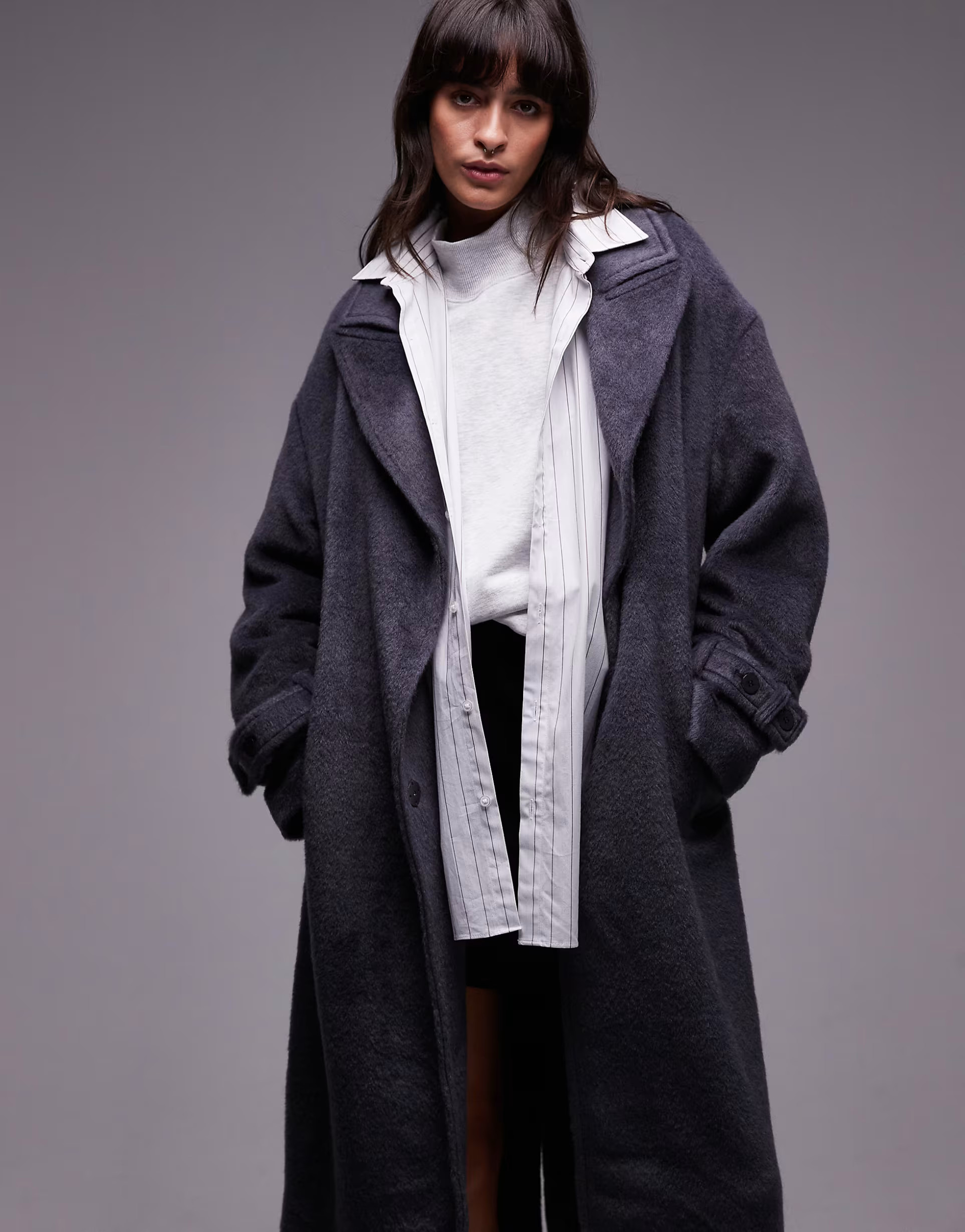 Topshop - Manteau - Gris foncé | ASOS | ASOS (Global)