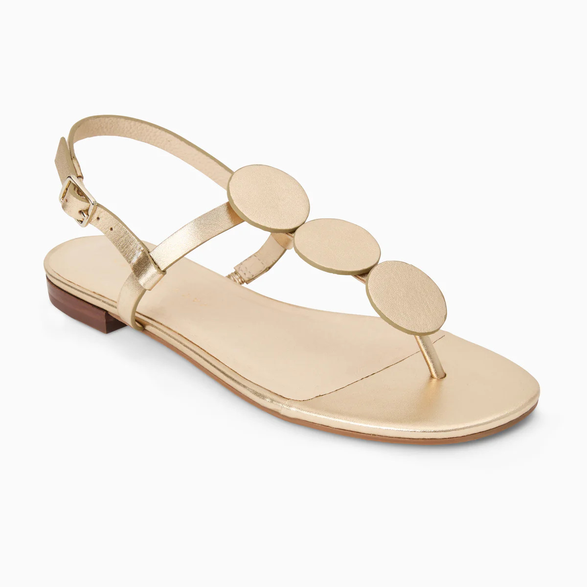 Jack Rogers Worth Flat Sandal in Platinum – Metallic Leather Flat Sandals | Jack Rogers