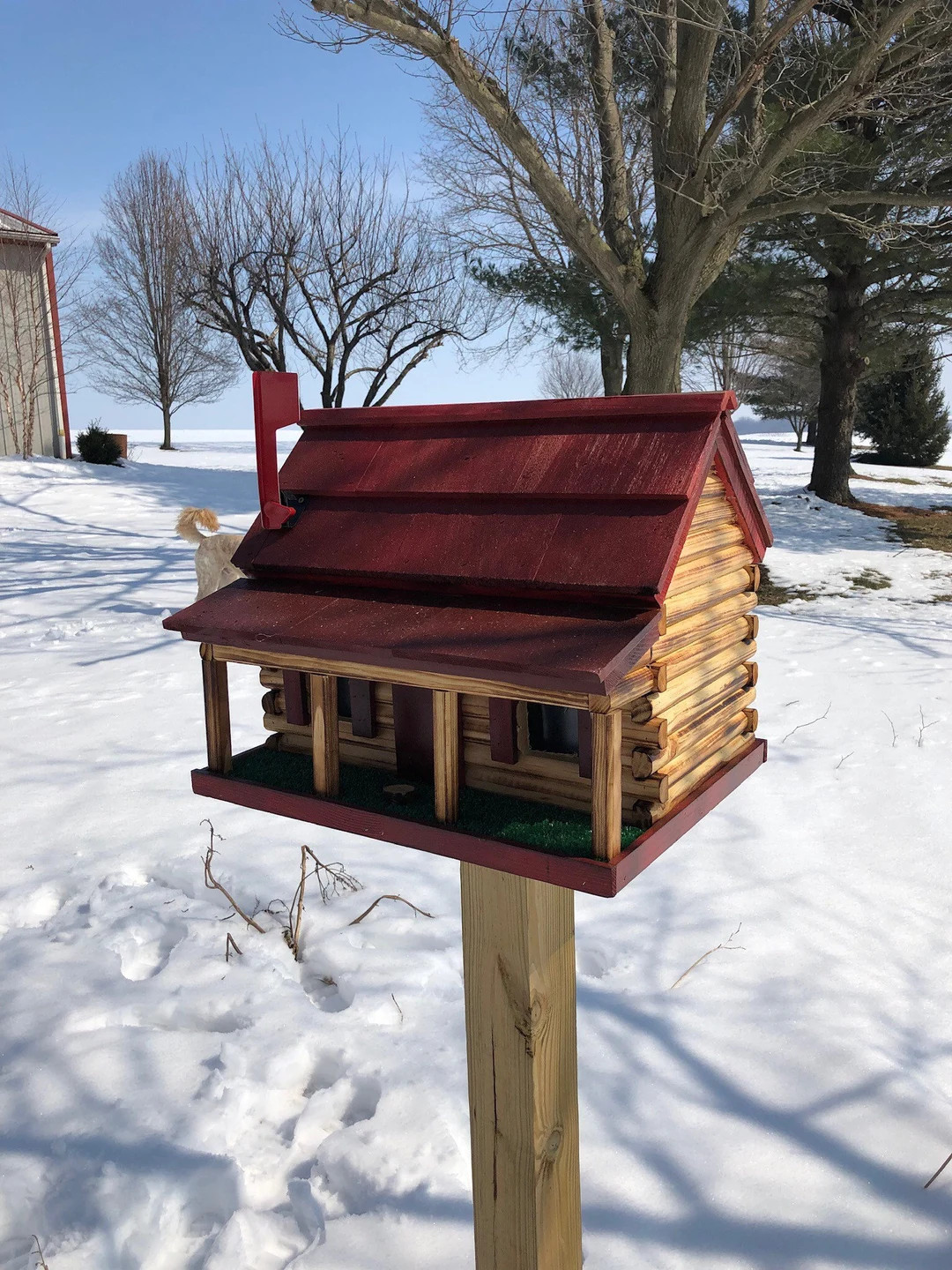 Country Home Mailbox With Lovely Front Porch Wood Mailbox CL620 - Etsy | Etsy (US)