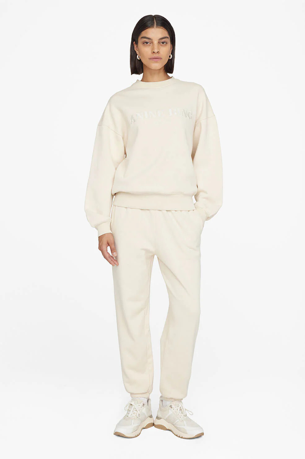 ANINE BING Evan Sweatshirt in Cream | Anine Bing