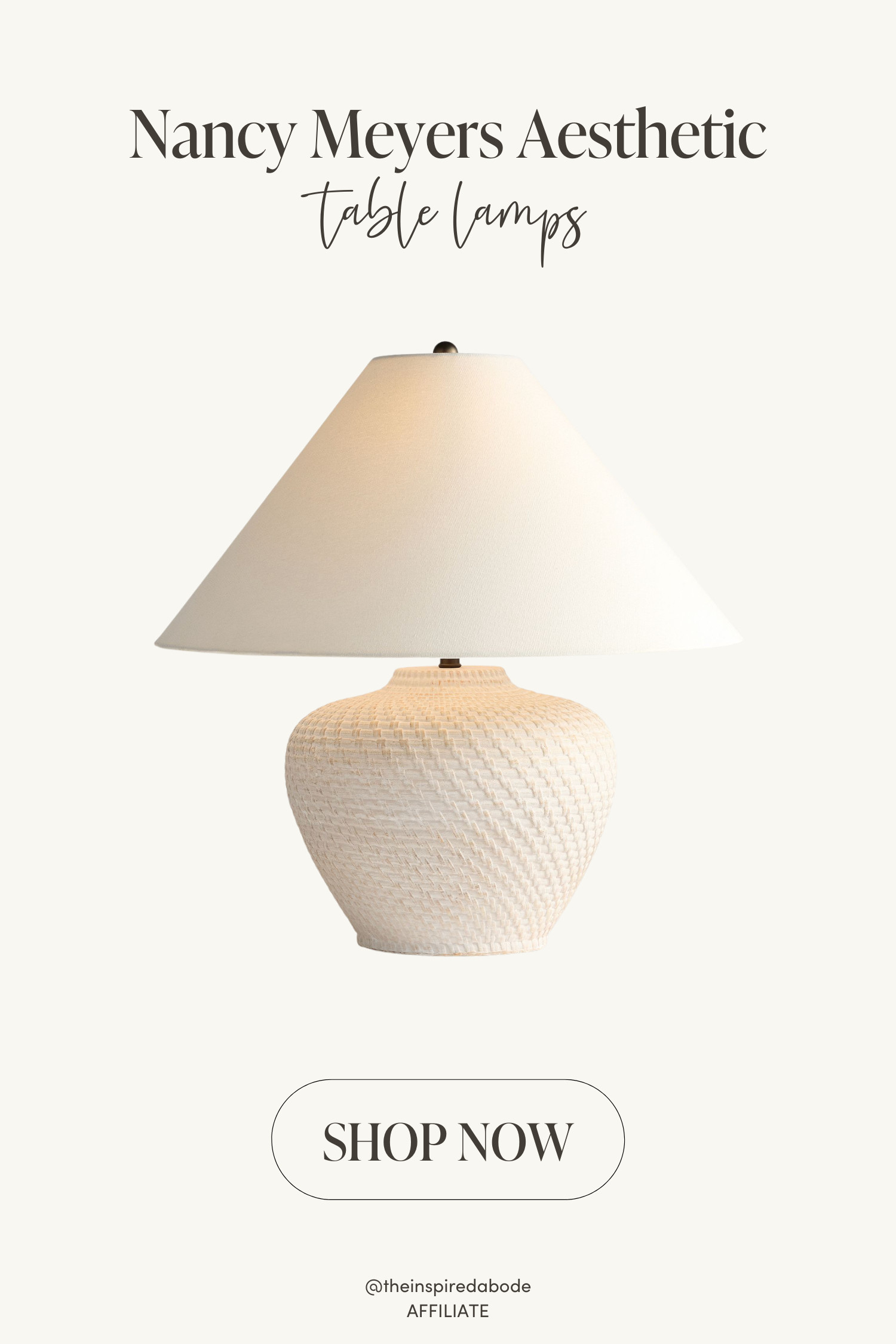This ceramic lamp is our go-to for cozy nights. A timeless shape, creamy finish, and warm light – all the ingredients for a luxurious-yet-homey feel that's exactly what you want when you think of a Nancy Meyers-inspired aesthetic 🤍 We're linking some other neutral faves too! 

 #LTKHome