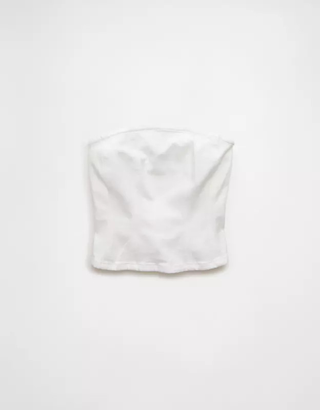 AE Fitted Denim Tube Top | American Eagle Outfitters (US & CA)