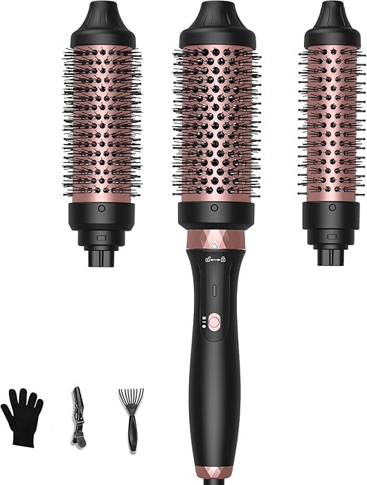 Thermal Brush,3 in 1 Thermal Brush, 3 Temp Up to 410°C Curling Curling Iron, 1.25/1.5/1.75" Deta... | Amazon (US)