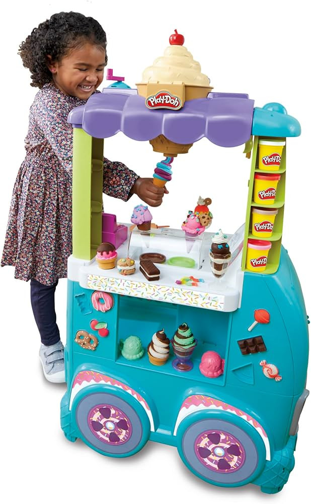 Play-Doh Kitchen Creations Ultimate Ice Cream Truck Toy Playset, Food Truck Toys for Kids, 27 Acc... | Amazon (US)