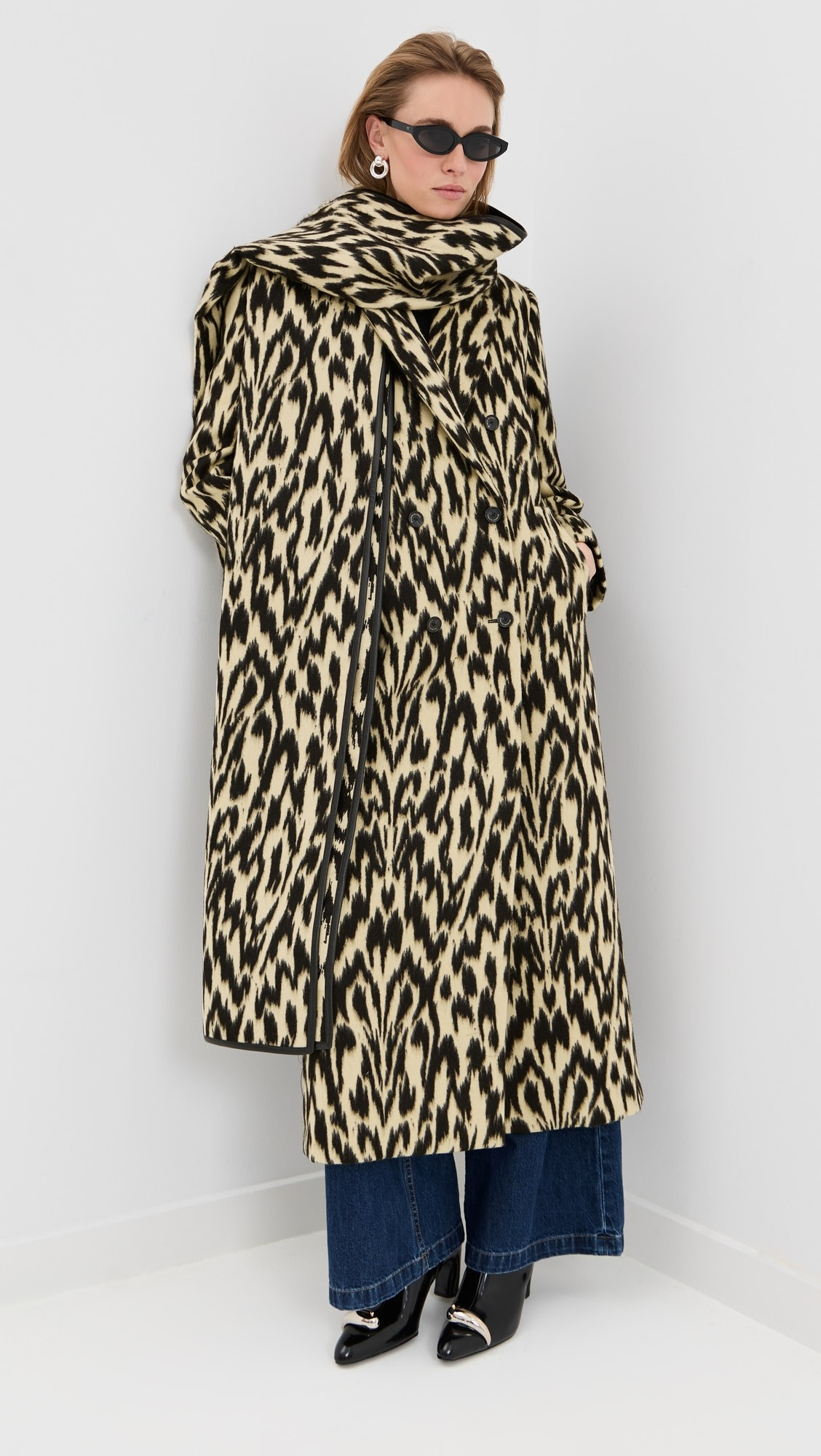 The Demi Double Breasted Coat with Scarf | Shopbop