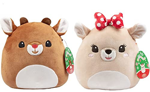 Squishmallows 8-Inch Rudolph & Clarice - Rudolph The Red Nosed Reindeer Set - Official Jazwares Christmas Plush - Collectible Soft & Squishy Stuffed Animal Toy - Gift for Kids, Girls & Boys | Amazon (US)