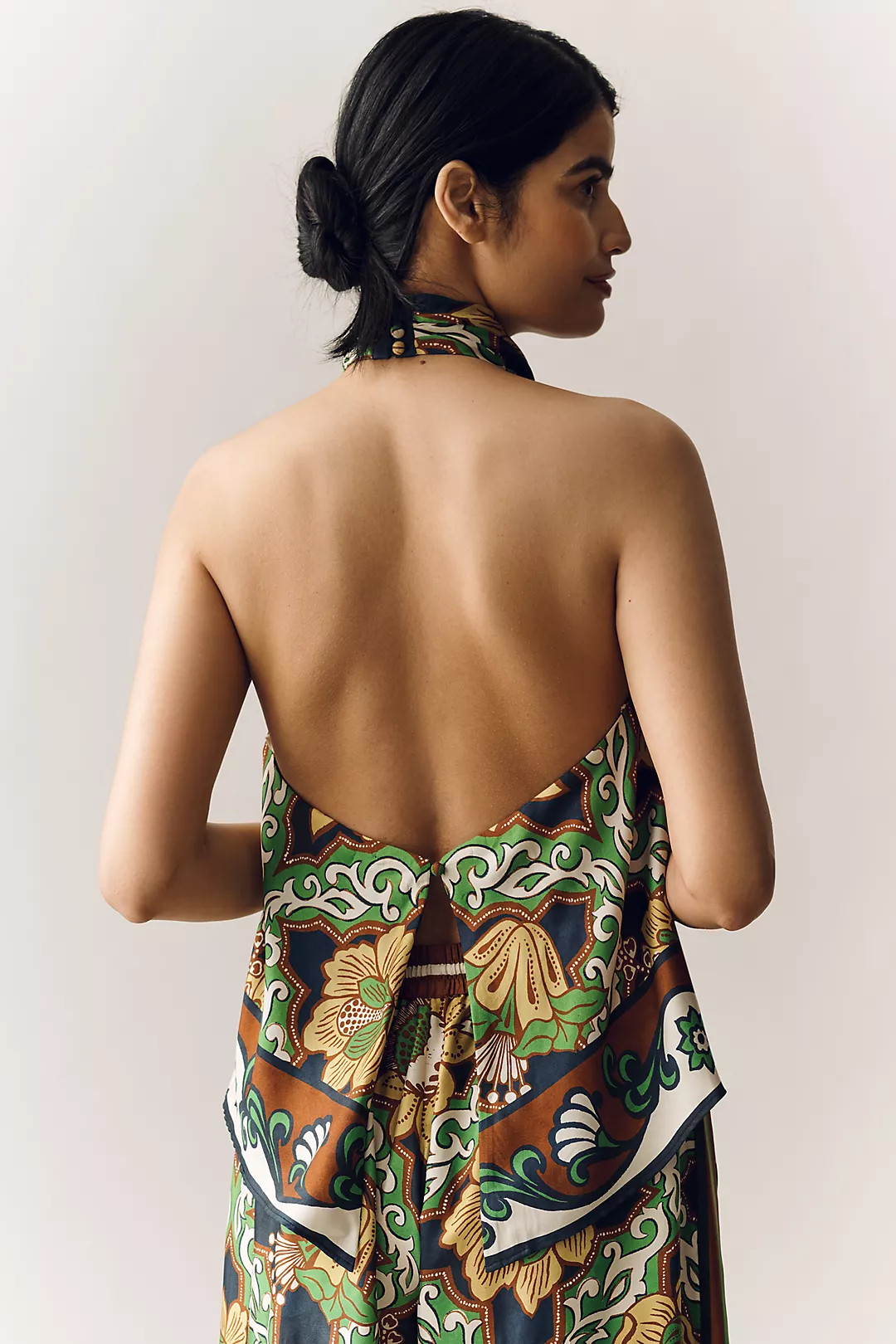 ALÉMAIS Liana Silk Halter Top | Anthropologie (US)
