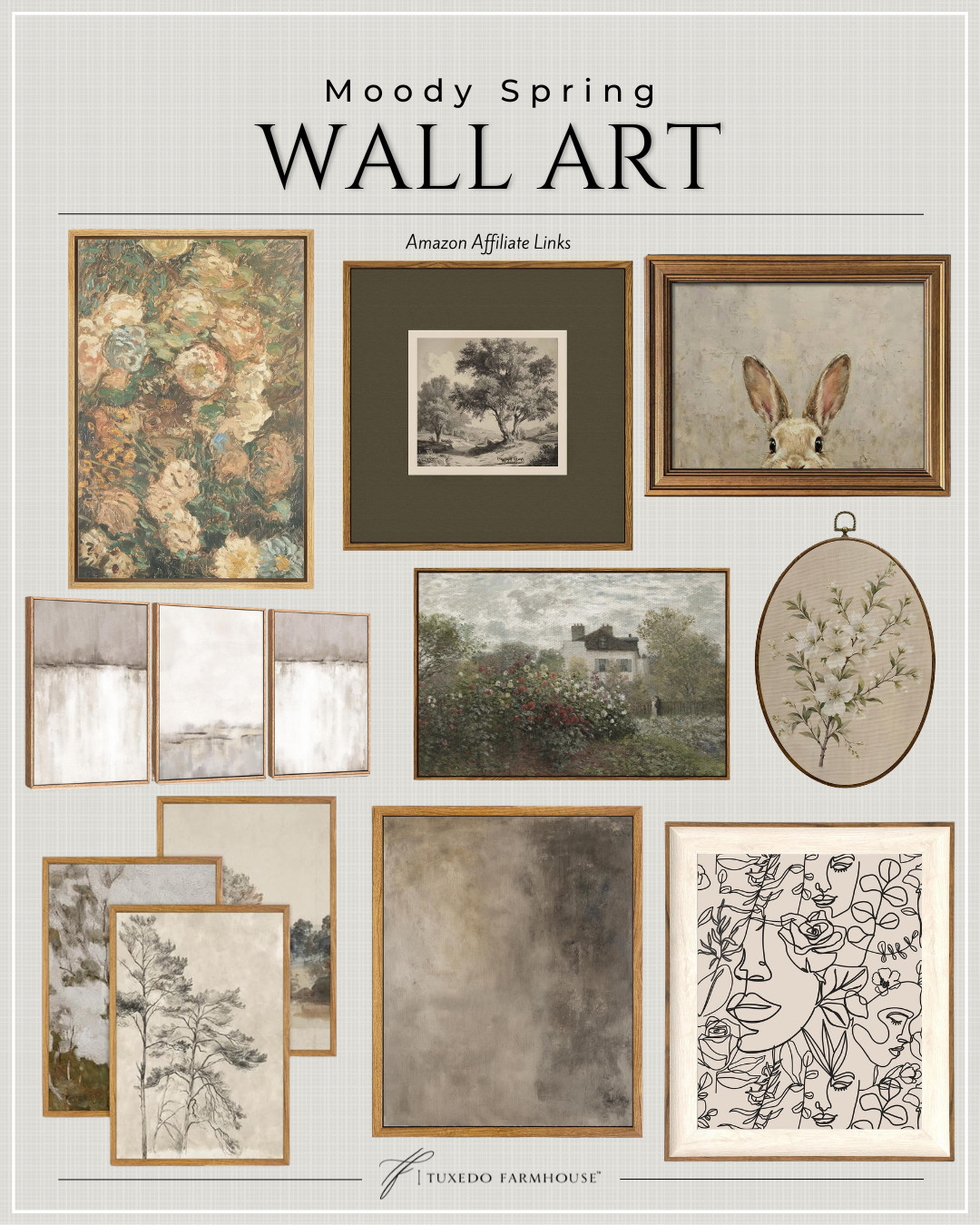 Amazon Moody Spring Wall Art

Moody spring, but make it timeless 🤍
These art pieces add depth, warmth, and that perfectly collected feel to any space.
Everything linked ✨ #LTKhome #wallart #collectedhome 

 #LTKSeasonal #LTKHome #LTKSaleAlert