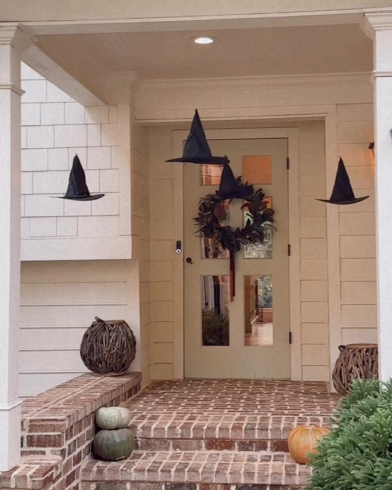 Hanging witch hats Halloween decor- pack of 12 from Amazon with hanging clear fishing thread and adhesive hooks included! 🧙🏼‍♀️🎃 

#LTKHome #LTKHalloween