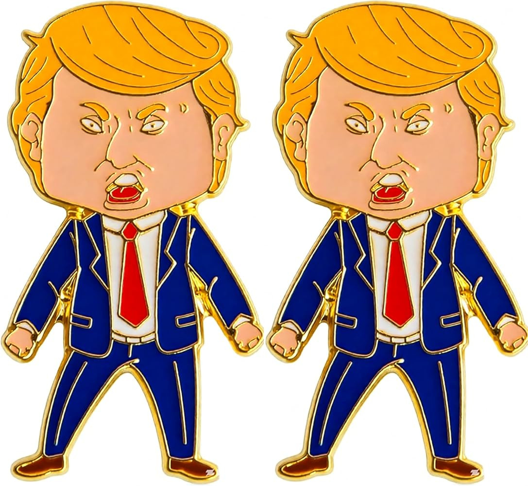 Happy Trump Pin,Happy Trump Lapel Pin, Premium Enamel Pins for Backpack Hat Bags Jacket Coat Badg... | Amazon (US)
