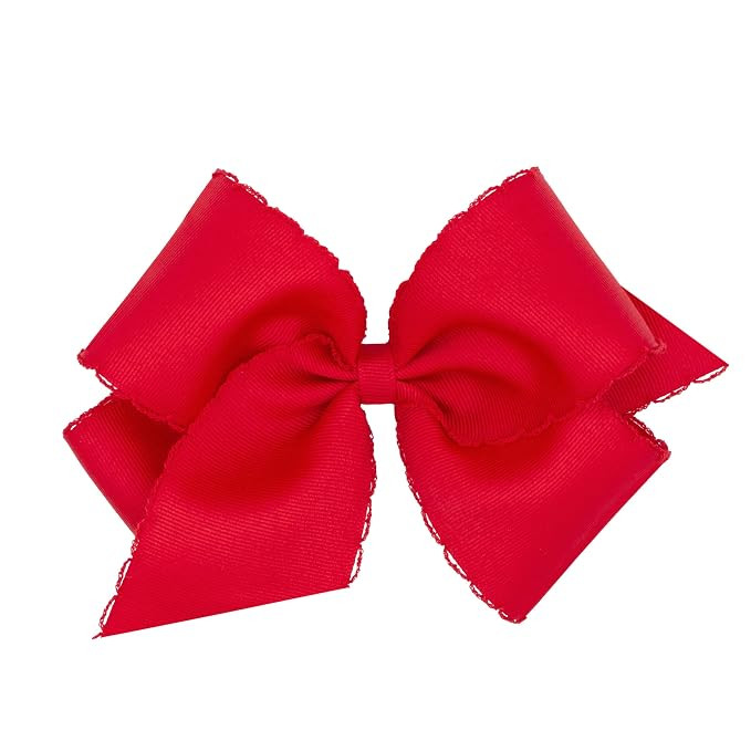 Wee Ones Girls' Classic Grosgrain Moonstitch Edge Hair Bow on a WeeStay Hair Clip, Matching Edge,... | Amazon (US)