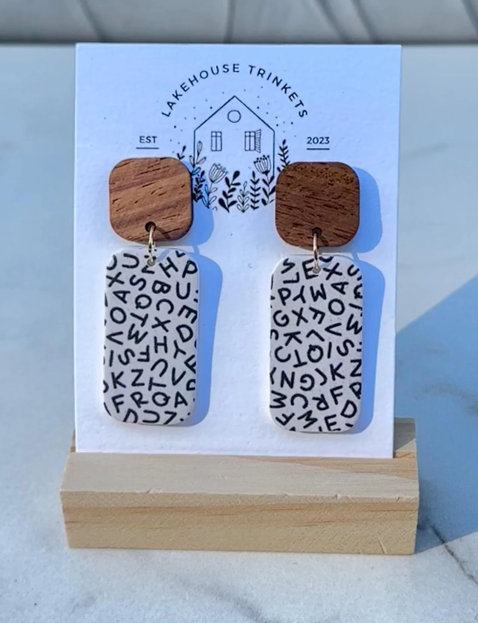 Back to School Earrings Alphabet Earrings Teacher Gift Polymer Clay Handmade Jewelry Clay Earring... | Etsy (US)