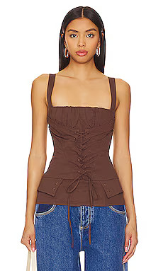 LIONESS In Bloom Top in Chocolate from Revolve.com | Revolve Clothing (Global)