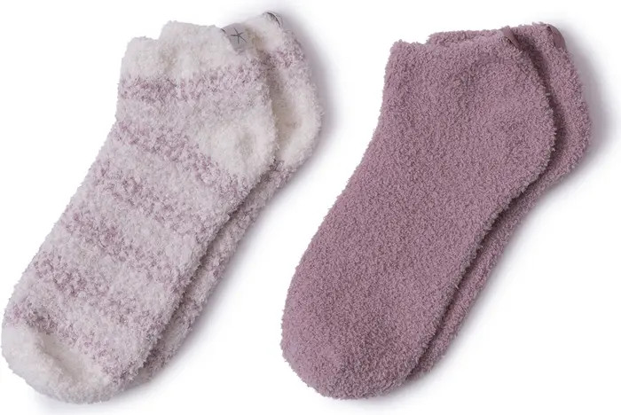 CozyChic® Heathered Stripe Ankle Socks | Nordstrom