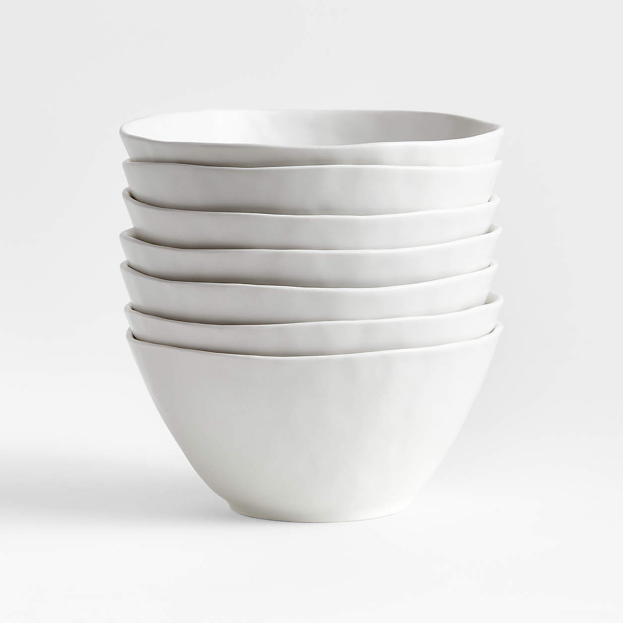 Mercer White Ceramic Cereal Bowls, Set of 8 + Reviews | Crate & Barrel | Crate & Barrel
