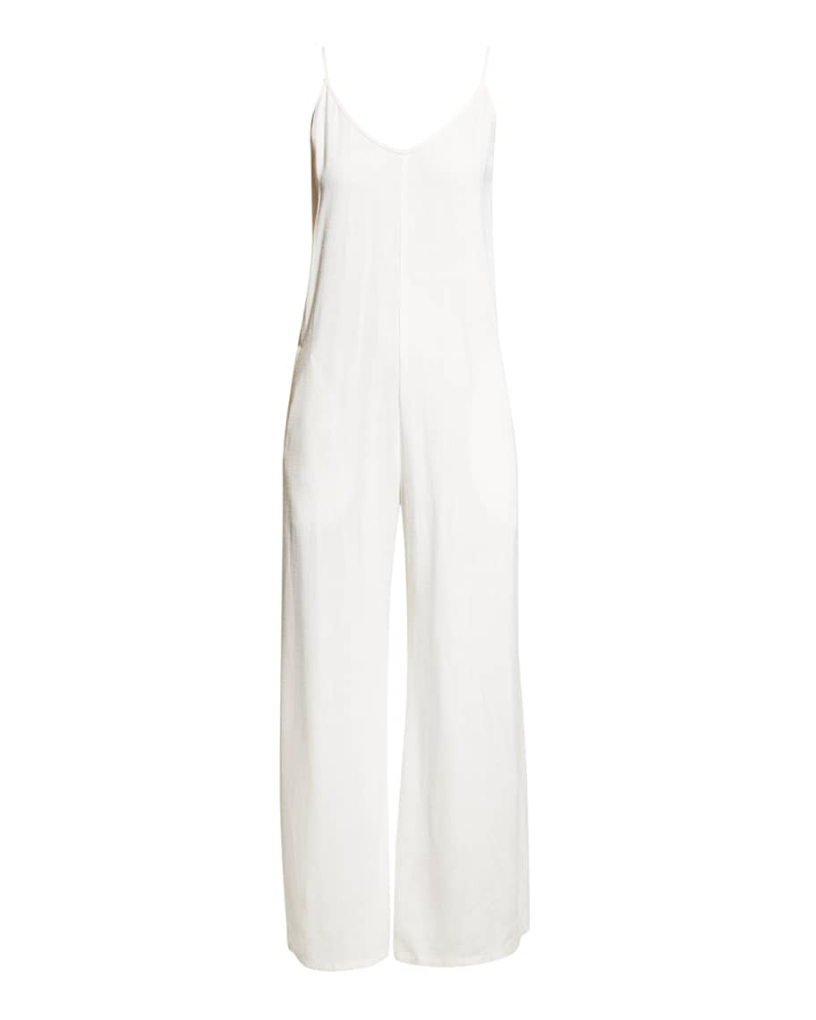 Rivet Utility Sun Goddess Wide-Leg Linen Jumpsuit | Neiman Marcus