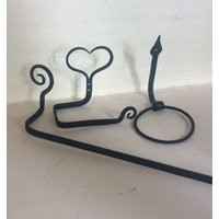 Bathroom Package Iron Towel Bar Toilet Tissue Ring Scroll Heart Ram Dble Plain Spade Infinity | Etsy (US)