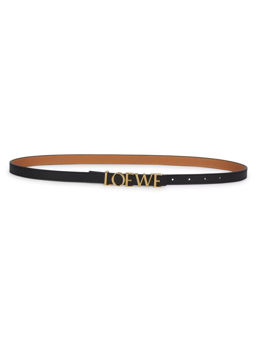 LOEWE Logo Buckle Leather Belt | Saks Fifth Avenue | Saks Fifth Avenue