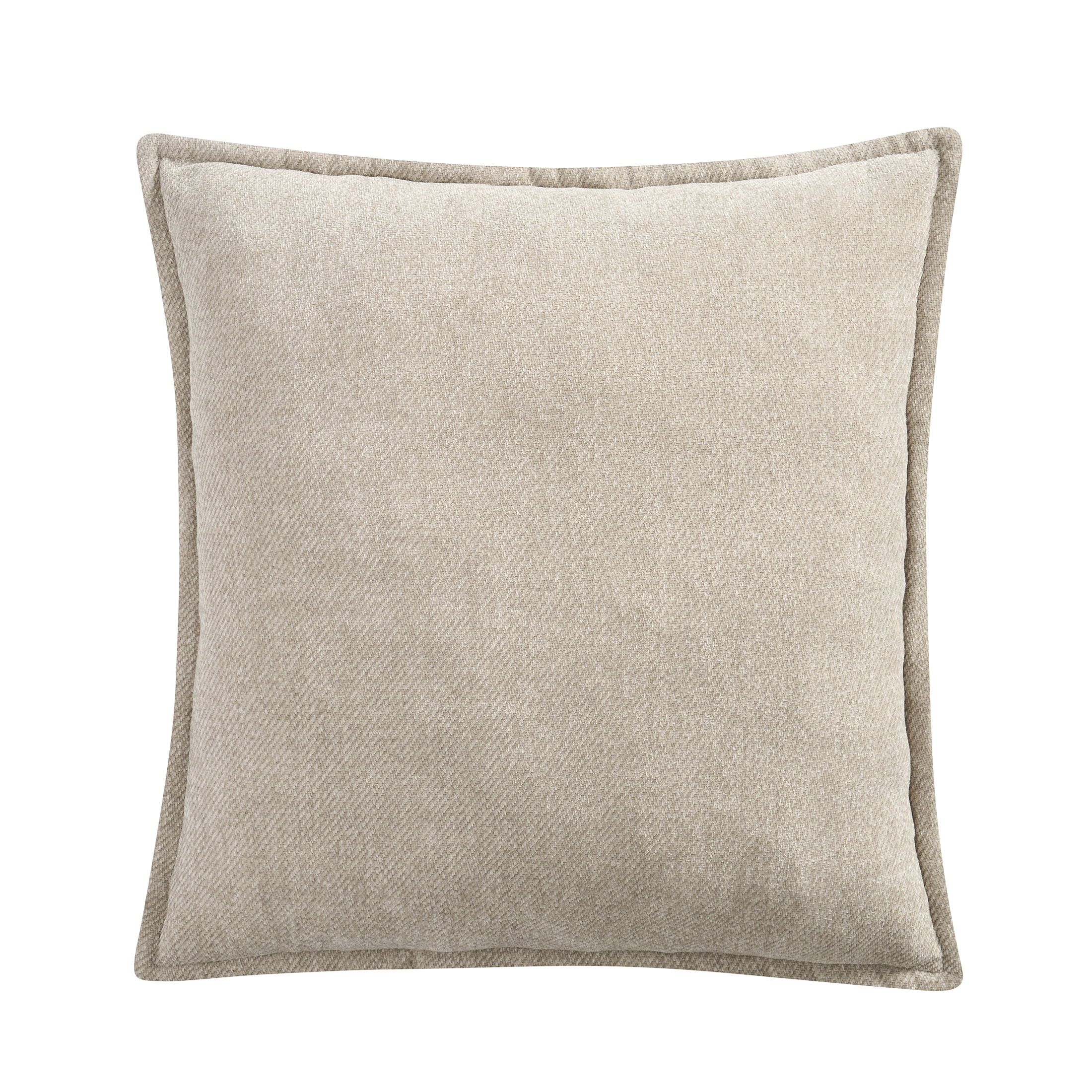 Mainstays 22" x 22" Washed Stone Taupe Chenille Flange Decorative Pillow | Walmart (US)