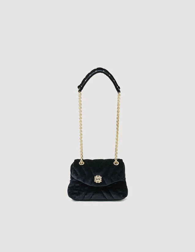 Mila quilted velvet bag | Sandro-Paris US