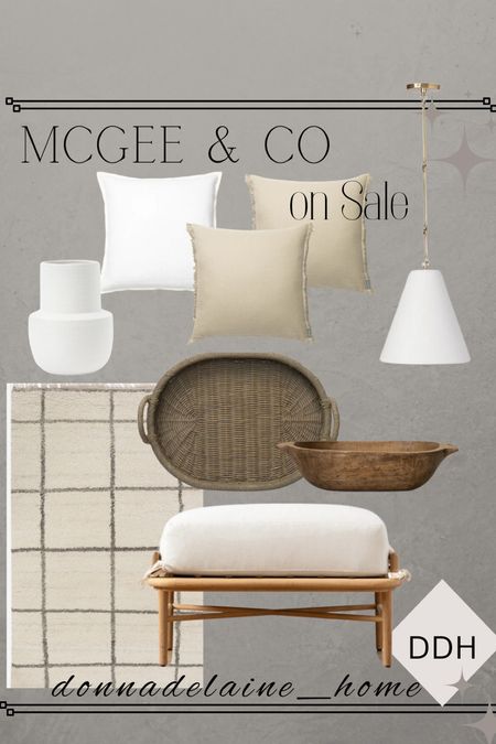 On sale now at McGee & Co! Love this pretty ottoman and the neutral rug✨
Home furniture, decor on sale 

#LTKHome