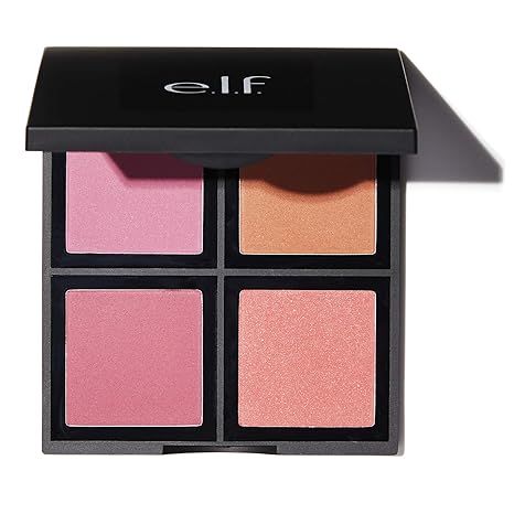 e.l.f. Cosmetics Powder Blush Palette, Four Blush Shades for Beautiful, Long-Lasting Pigment, Lig... | Amazon (US)