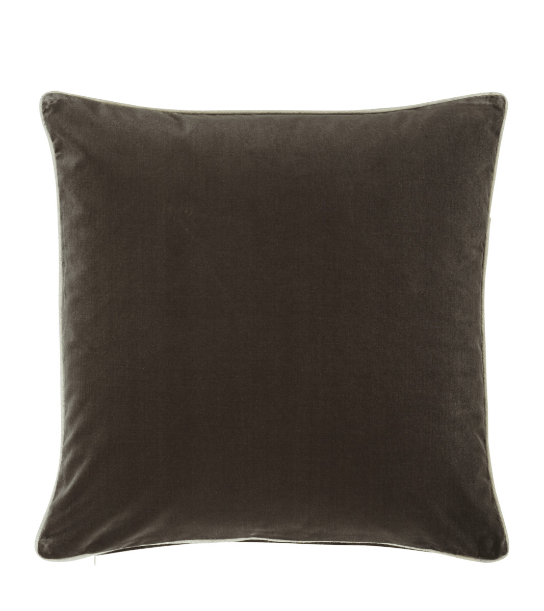 Large Plain Velvet Pillow Cover - Gray Green | OKA US