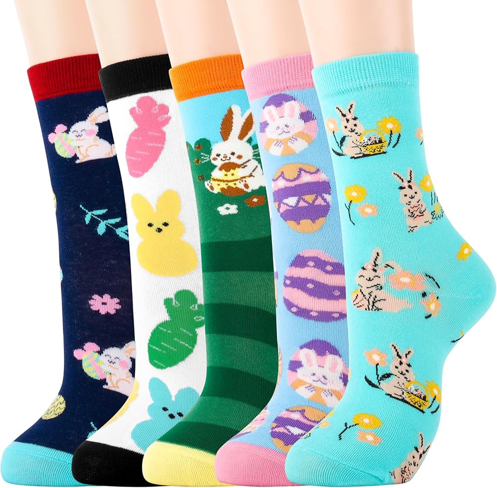 Moyel Socks Women, 5 Pairs of Funny Cute Socks Gifts for Women | Amazon (US)