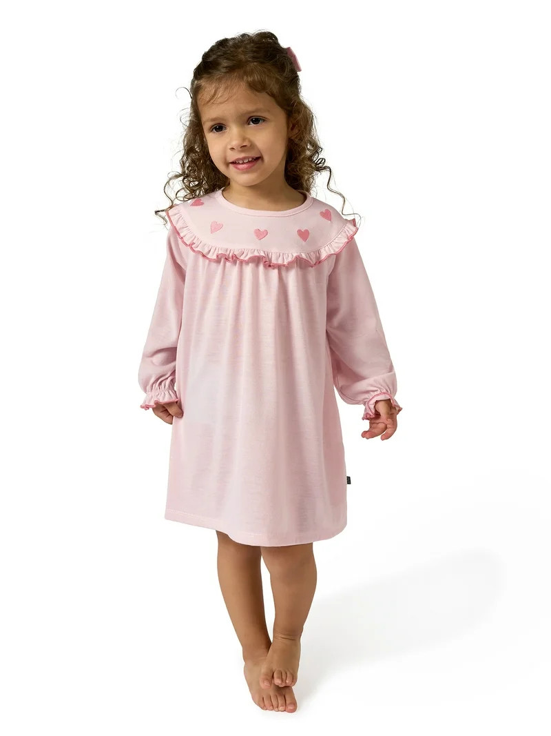 Modern Moments by Gerber Toddler Neutral Valentine's Day Nightgown, Sizes 12M-5T | Walmart (US)