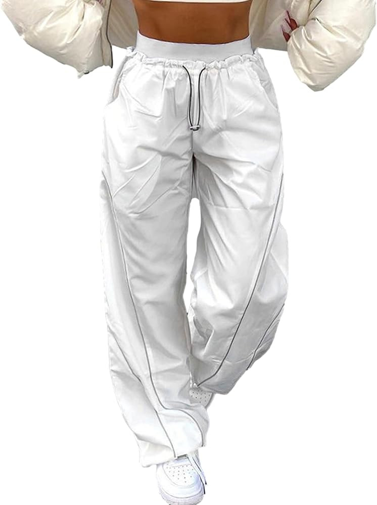 Zontroldy Cargo Pants Parachute Pants Baggy Wide Leg | Amazon (US)