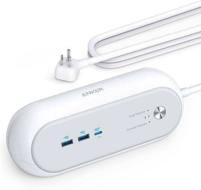 Anker USB C Power Strip Surge Protector for Home Office, PowerExtend USB-C 3 Capsule, 3 Outlets a... | Amazon (US)