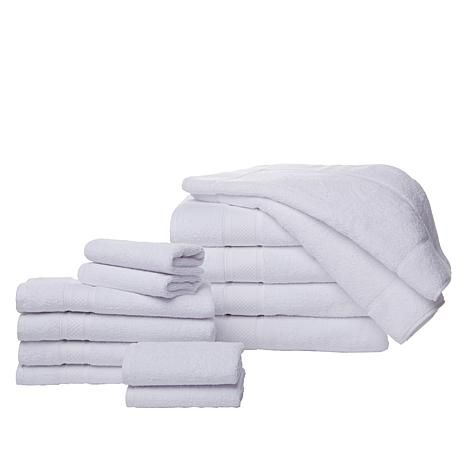 Concierge Collection 100% Turkish Cotton 14-pc Resort Bath Towel Set - 9860088 | HSN | HSN