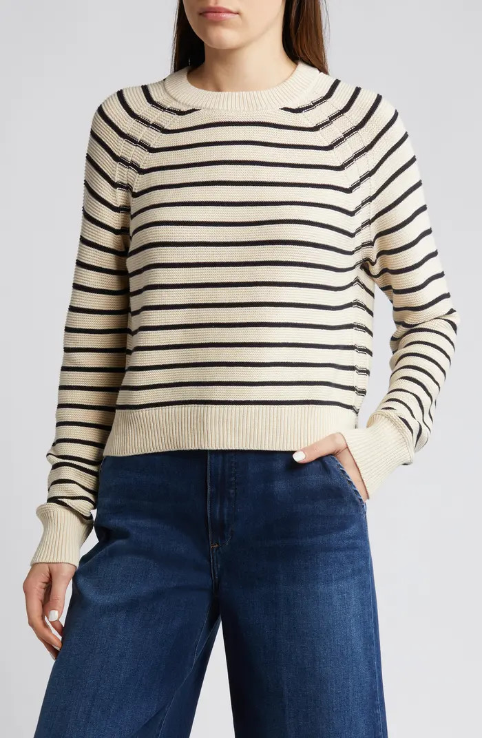 Lillie Mozart Stripe Cotton Sweater | Nordstrom