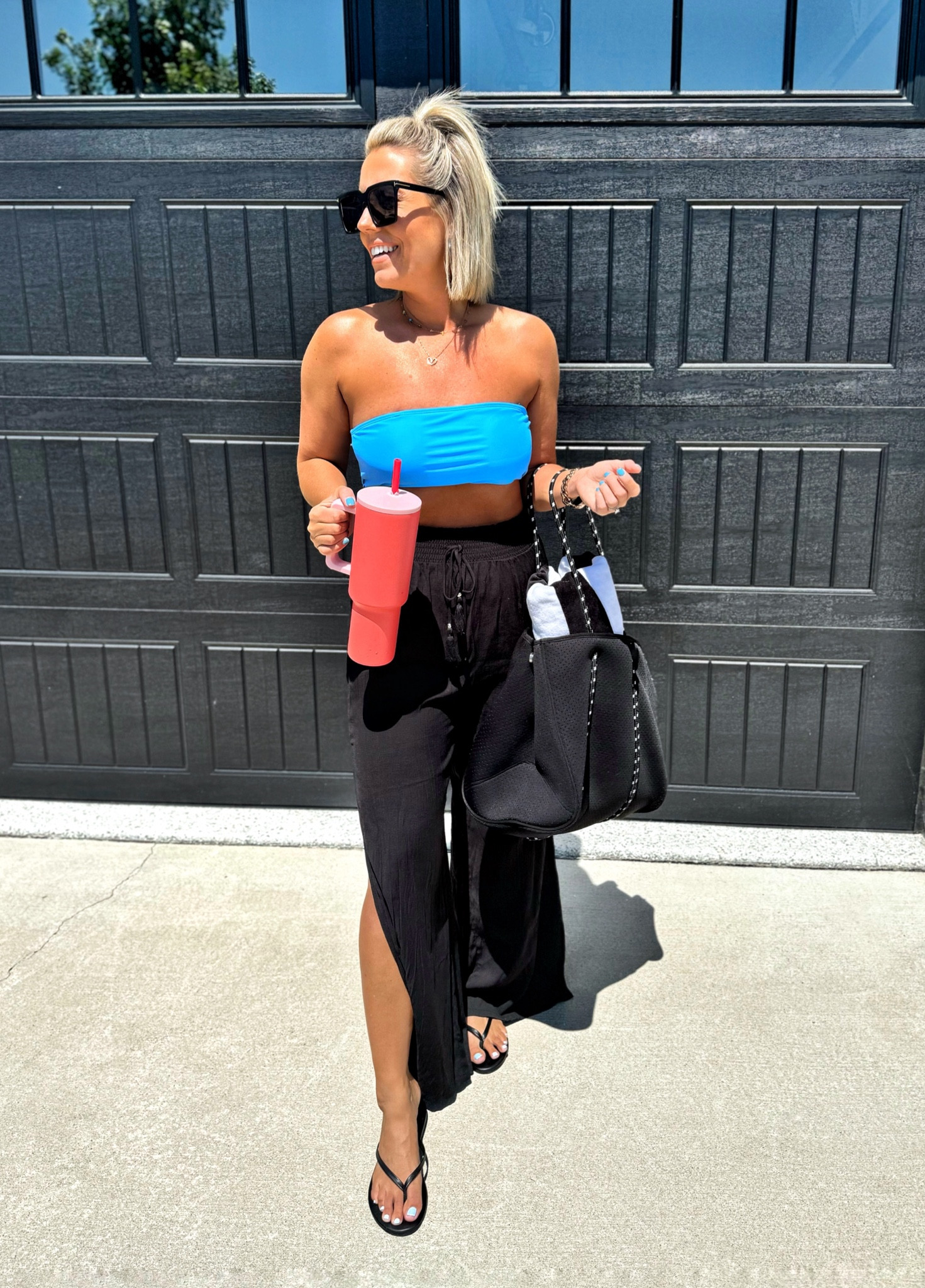 Annual girl’s lake day is here!!! Weather is going to beautiful this year!!!
Swimsuit size medium 
Coverup pants small
Flip flops run small 

#LTKSwim #LTKTravel #LTKStyleTip