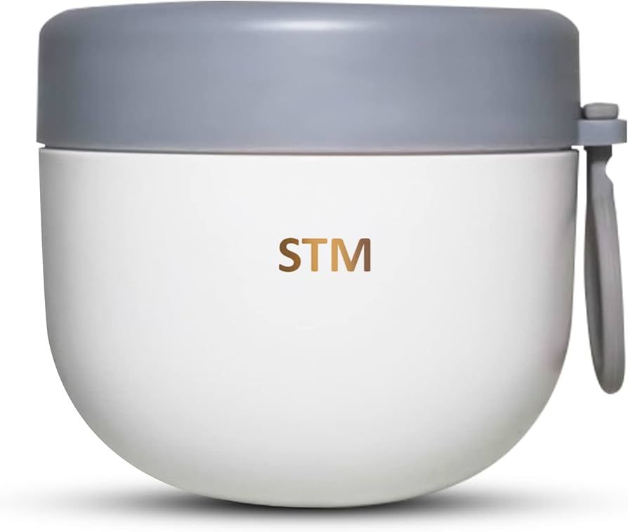 STM Seal Tight Lunch Bowl Container w/ Lid | Clean White 21 Ounces | Leak & Spill Proof, Stew, Oa... | Amazon (US)