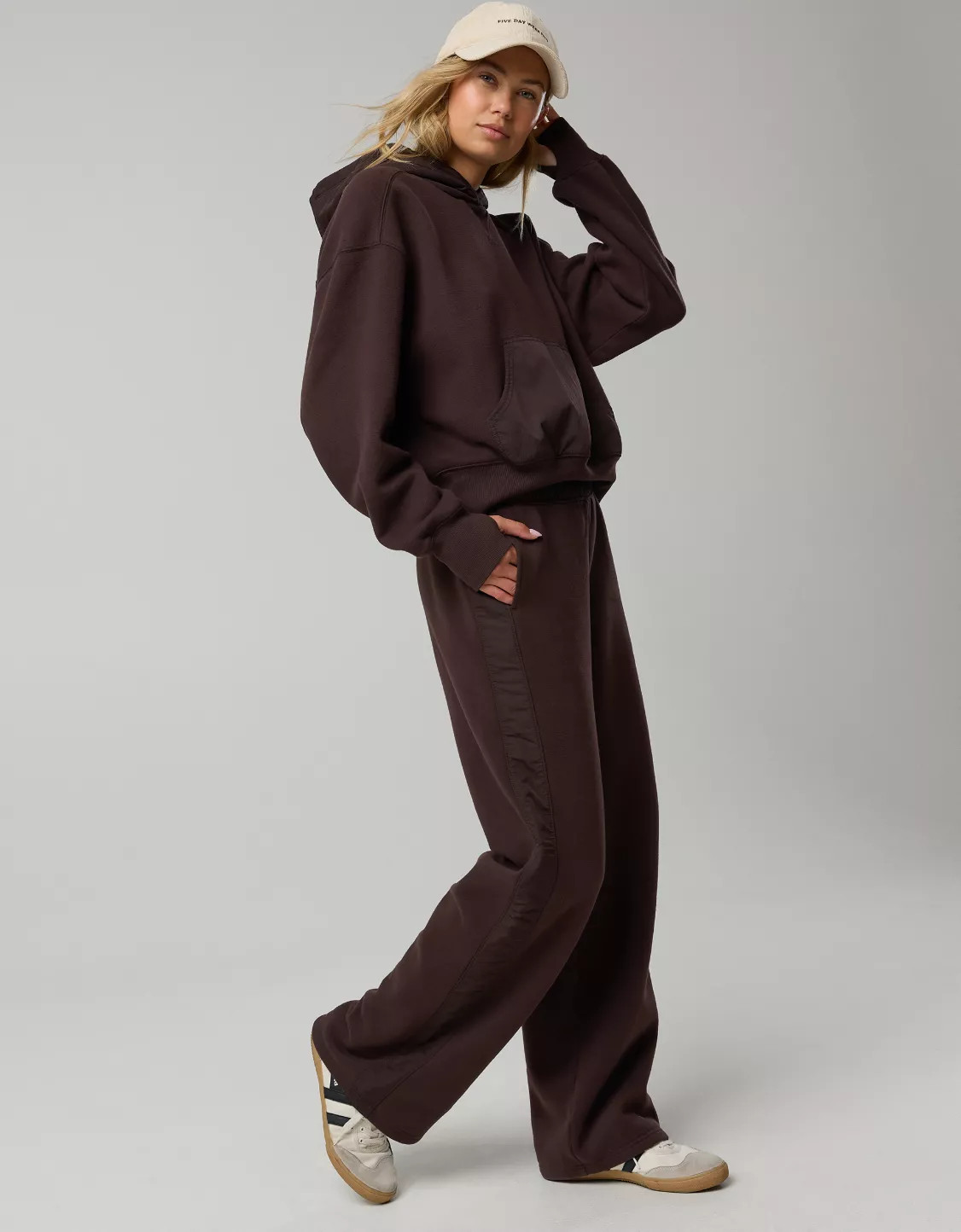 OFFLINE By Aerie Cloud Fleece Nylon Track Trouser | Aerie