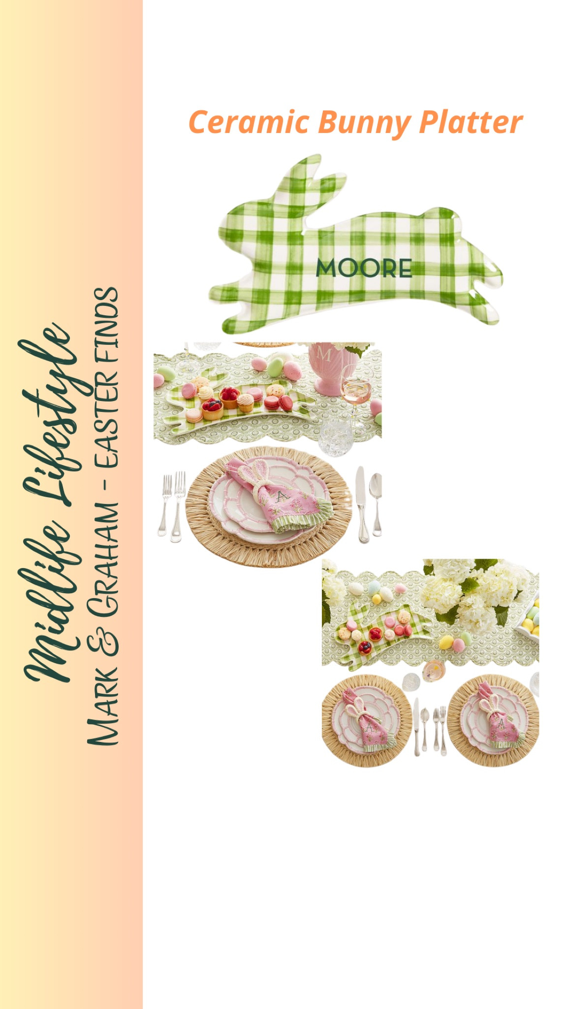 Bring spring to the table with Mark & Graham's Ceramic Bunny Platter! 🐰💚 

Featuring a playful gingham pattern and vibrant green hue, this stoneware platter is perfect for Easter brunch or springtime happy hours. 

Add a monogram for a personal touch and make it a seasonal favorite! 🌸🍽️ 

#SpringEntertaining #EasterBrunch #PersonalizedStyle

#LTKHome #LTKSeasonal