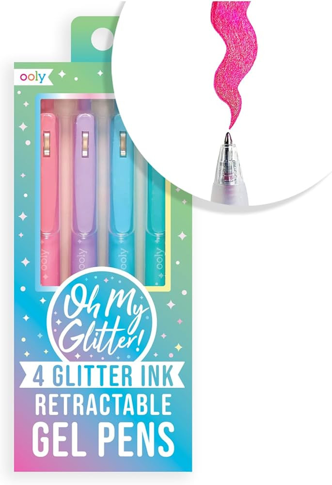 Ooly Oh My Glitter Gel Pens - Set of 4 Cute School and Art Supplies for Girls, Planner Pen with C... | Amazon (US)