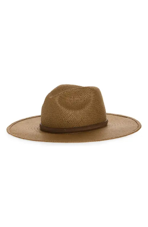 Janessa Leoné Judith Straw Hat in Brown at Nordstrom, Size Medium | Nordstrom