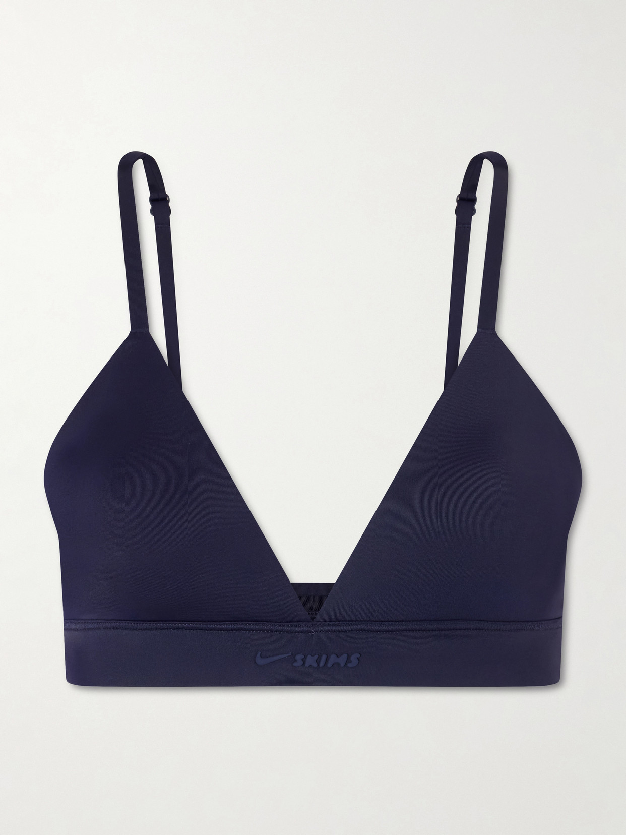 SKIMS - + Nike Triangle Bra - Navy | NET-A-PORTER (US)