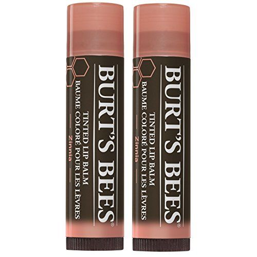 Burt's Bees 100% Natural Tinted Lip Balm, Zinnia with Shea Butter & Botanical Waxes - 1 Tube, Pack of 2 | Amazon (US)