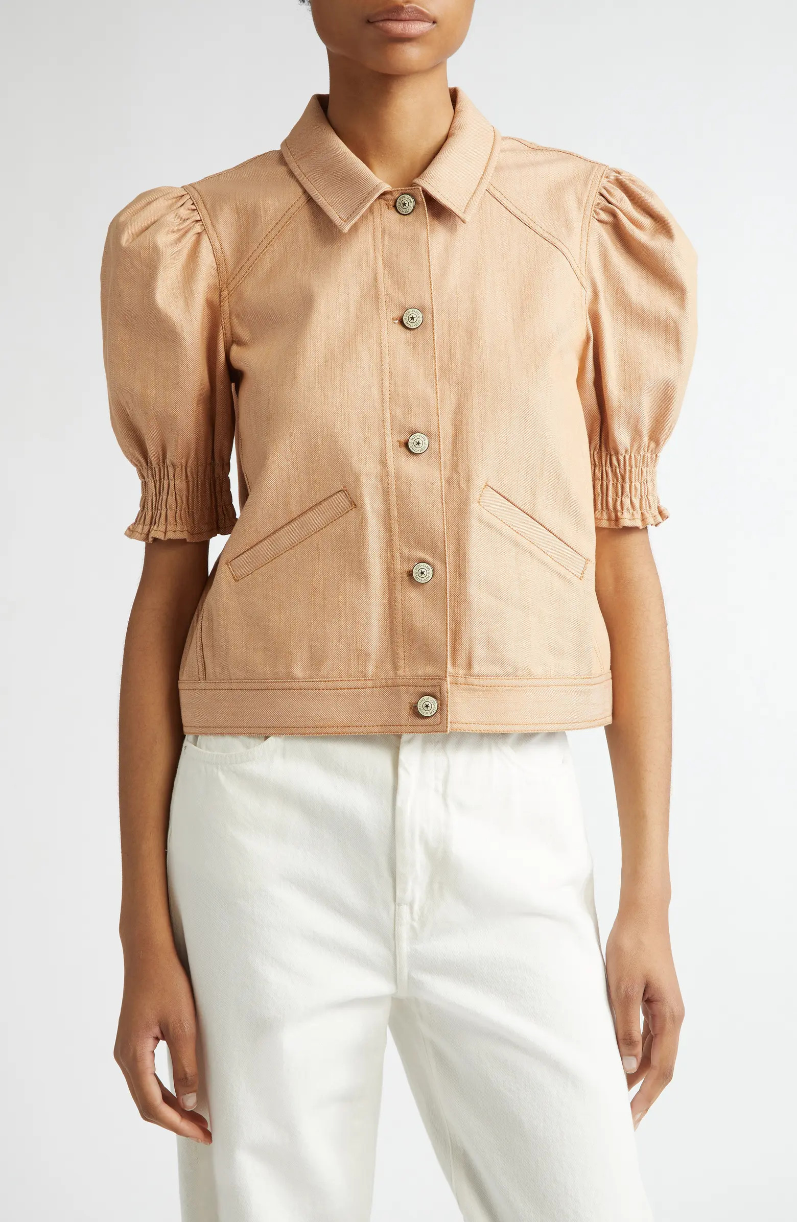Cinq à Sept Roselyn Short Sleeve Denim Jacket | Nordstrom | Nordstrom