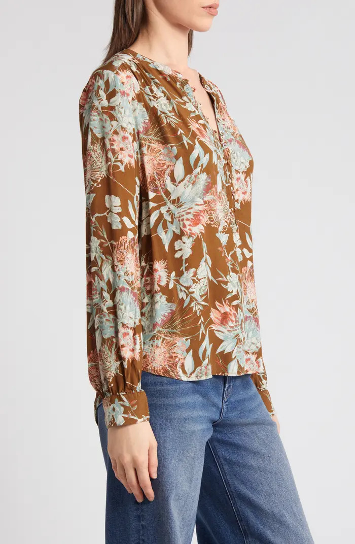 Treasure & Bond Print Crepe Popover Top | Nordstrom | Nordstrom