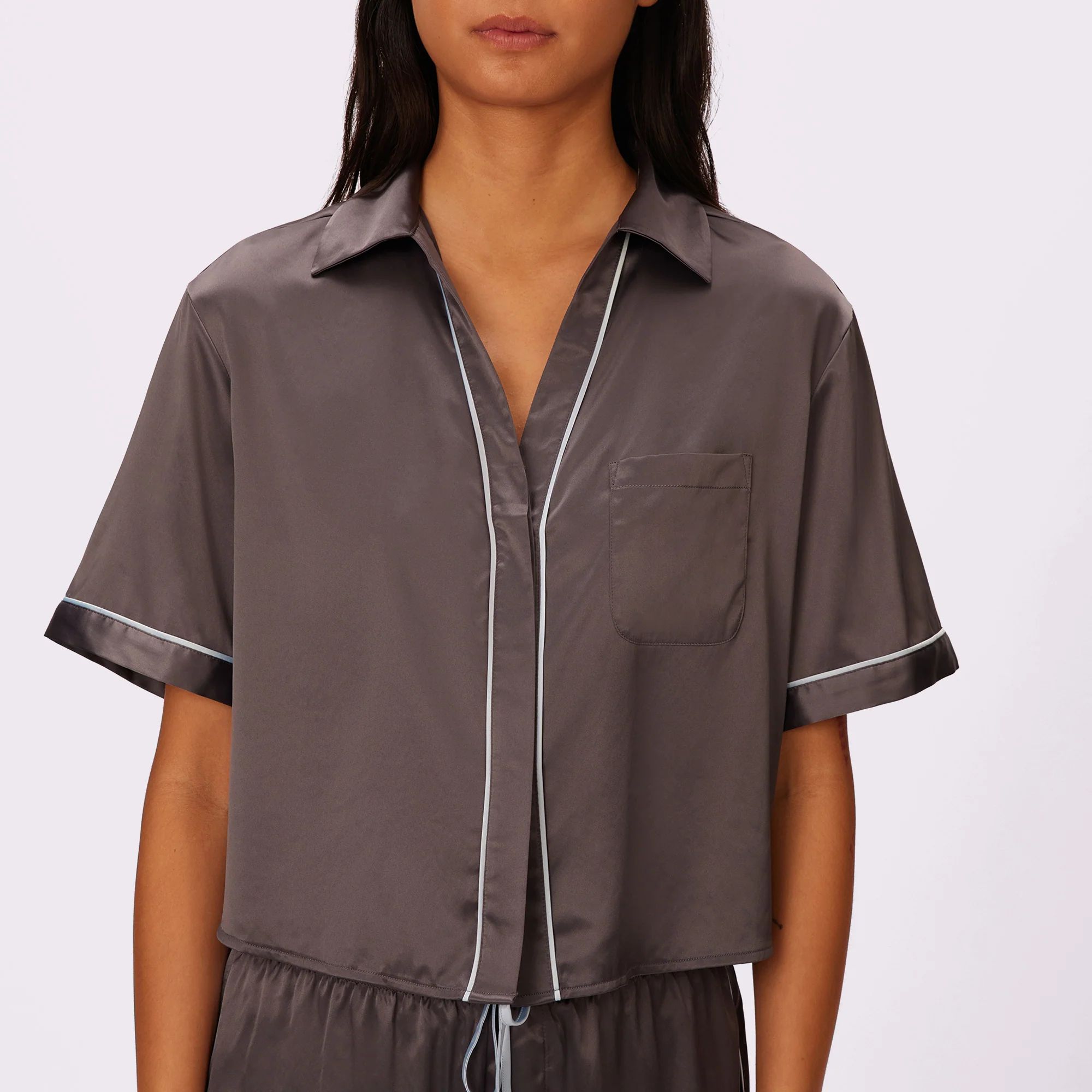 Dream Short Sleeve Button Up | Luxe Satin | Parade